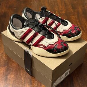 Y-3 Regu 2002 Red and Black Sneakers NEW